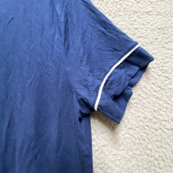 Stars Above Pajama Top Women XS Blue Short Sleeve Notch Collar - Picture 6 of 9
